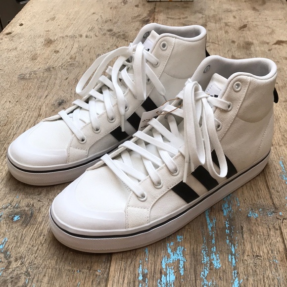 Adidas NEW WITH TAGS High-Top Sneakers Classic Mid Bravada 2.0 Cloudfoam Comfort - Picture 12 of 12